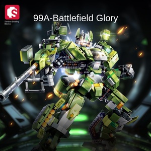Senbao Poder Herói <span class=keywords><strong>King</strong></span> <span class=keywords><strong>Kong</strong></span> Robô Guerreiro Building Block Set Modelo Ornamento Do Brinquedo Montado Mecha para Meninos Feito de Plástico - Product Image 2