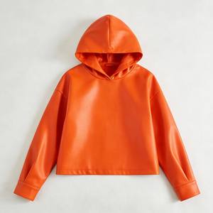 Sweat-shirt à capuche en <span class=keywords><strong>cuir</strong></span> de luxe pour homme, personnalisé, en <span class=keywords><strong>cuir</strong></span> véritable <span class=keywords><strong>noir</strong></span>, pull-over, veste coupe-vent chaude d'hiver - Product Image 4