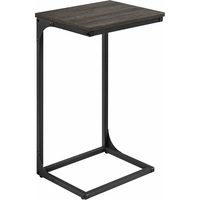 Table d'appoint en forme de C, table d'appoint pour canapé, table de canapé avec cadre en métal, petite table de plateau TV pour le salon, la chambre à coucher