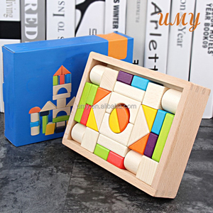 Kiddies Kleinkind Baby Lernen Holz Kindergarten Montessori Spielzeug Frühes Lernspiel zeug Kinder Holzbau steine - Product Image 6