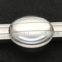 Lentille convexe planaire en verre de silice de quartz UV UVA UVB UVC à condensateur optique LED 31 mm
