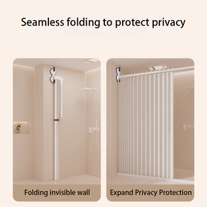INVISIFOLD gaufre armure Faux lin <span class=keywords><strong>rideau</strong></span> <span class=keywords><strong>de</strong></span> <span class=keywords><strong>douche</strong></span> ensemble anneaux pas <span class=keywords><strong>de</strong></span> perceuse pour salle <span class=keywords><strong>de</strong></span> bain moderne Nano vide Tech séchage rapide étanche - Product Image 2