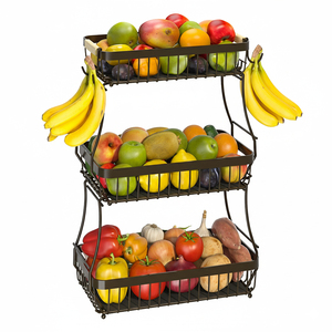 Portafrutta da Cucina in Ceramica a 3 Ripiani Staccabili per <span class=keywords><strong>Frutta</strong></span>, Verdura, Snack e Dessert - Product Image 2