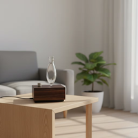 Diffuseur de parfum élégant en bois massif et en verre, diffuseur d'arômes électrique sans eau pour la diffusion d'huiles essentielles pures