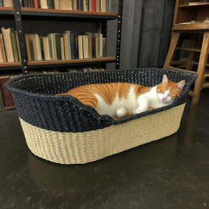 عش عشب ورقي طبيعي منسوج يدويًا بيت للحيوانات الأليفة سرير كلب للمواسم الأربعة لوح خدش للقطط بيت للكلاب - Product Image 2
