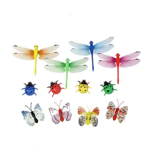 jinhudie artificial 12 sets of insects Dragonfly arts and crafts gifts Magnetic Refrigerator magnet refrigerator