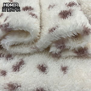 Tela cepillada terciopelo faconne de doble cara 320gsm tela Sherpa con estampado de patrón personalizado para manta de viaje chaqueta de ropa de casa - Product Image 6
