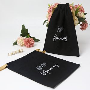 Bán buôn tùy chỉnh không có logo in vải cotton dây rút giày chuỗi quà tặng túi bụi túi bao gồm cho túi xách - Product Image 2