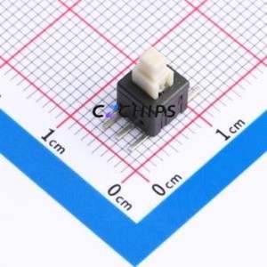 PS-5850SVB-6PLW Push Button Switch SMD Switch Self-Locking Rectangle Plunger 500mA 24V - Product Image 1