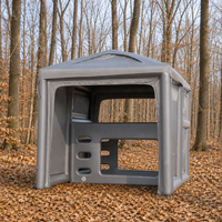 Tente de camping gonflable spacieuse pour le camping en groupe familial, avec fenêtres doubles toutes saisons et tapis de sol amovible