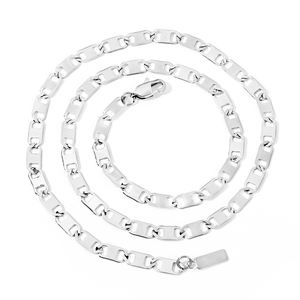 5. سلاسل عنق عنق من الفولاذ المقاوم للصدأ للنساء ، قلادات ترقوة ذهبية PVD للنساء ، طقم سوار وقلادة بسلسلة ربط بمارينر مسطحة - Product Image 6