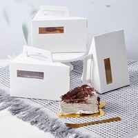 Boîte d'emballage portable pour desserts de l'heure du thé, gâteaux triangulaires en mousse, tranches de gâteau West Point, sandwichs