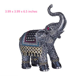 Polyresin Voi Thái Đen Với Thân Cây Nâng Bức Tượng Sưu Tập - Product Image 2