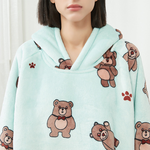 Ấm Cúng Thoải Mái Dày Sherpa Quá Khổ Chăn Dài Tay Áo Tùy Chỉnh Hàn Quốc Mặc Chăn Cho Người Lớn Người Đàn Ông Người Phụ Nữ-Nhà Máy Tùy Chỉnh - Product Image 6