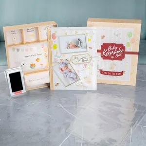 Großhandel Geschenk verpackung Set Mil stone Card Footprint Fünf Jahre Baby Memory Tooth Andenken Box