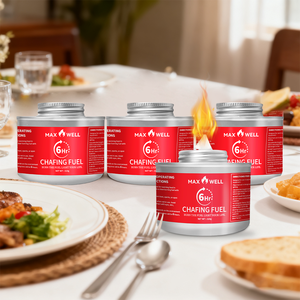 Latas de frotamiento de combustible de mecha Mei Yu de 6 horas DEG Material plato de frotamiento y juego de buffet para hoteles restaurantes barbacoas y acampar al aire libre - Product Image 5