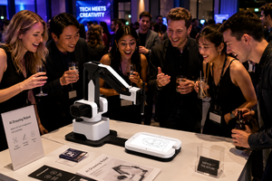 Robot fotografico automatico per feste con rotazione a 360 gradi, stampa foto e flight case per eventi natalizi - Product Image 6
