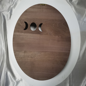 Porte-lune en bois de 16 pouces avec 7 espaces d'affichage Double niveaux pour salle de bain salon garde-robe sac à épices présentoir à bijoux - Product Image 4