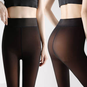 2025 Женские однотонные колготки с флисовой подкладкой - Product Image 3