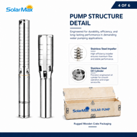 Pompe à eau solaire haute pression SolarMax 3000W 300V pour l'irrigation des fermes, puissante, à haute pression pour l'agriculture 3000W