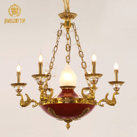 Lustre suspendu en laiton antique de luxe, style classique royal, haut de gamme, élégant, de la marque Jewellerytop