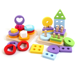 Jouets en bois de tri de formes et de couleurs, jouets de tri de formes assorties, blocs en bois, jouets éducatifs d'apprentissage, cadeaux de Pâques - Product Image 4