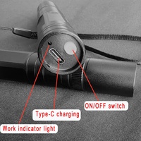 Stylo pointeur laser vert et rouge de type C avec ligne laser en alliage d'aluminium