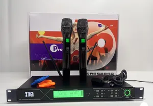 GPUB AR-7 profesyonel UHF kablosuz mikrofon sistemi Karaoke sahne için el akülü Mic