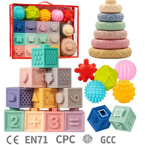 Jouets <span class=keywords><strong>de</strong></span> bain sensoriels pour bébé, blocs <span class=keywords><strong>de</strong></span> construction souples, jouet d'empilage, ensemble <span class=keywords><strong>de</strong></span> jouets sensoriels, blocs <span class=keywords><strong>de</strong></span> construction souples, massage, blocs numérotés à empiler - Product Image 1