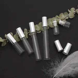 1ml 2ml 3ml 5ml 8ml 10ml Cylinder perfume roll on bottle with stainless steel roller ball
