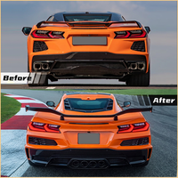 Kit carrosserie style Z06 pour Chevrolet Corvette C8 2020+ avec pare-chocs avant et arrière, et kit de conversion avec diffuseur de lèvres
