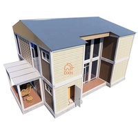 Maison conteneur préfabriquée de luxe à deux étages avec chambre, design moderne, construction durable, tailles 20 et 40 pieds