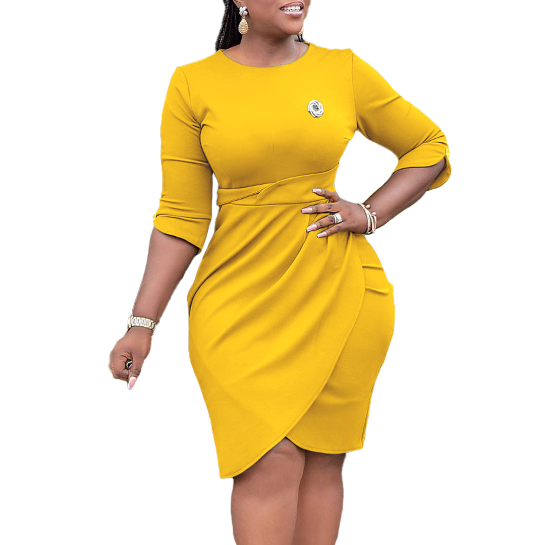 Chic Styles and Comfort in office wear dresses for fat ladies for Trendy  Women