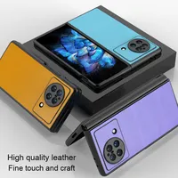 Étui de protection pour téléphone pliable Chang Liang Vivo X Fold compatible, en PC + cuir, couleur unie, résistant aux chocs, couverture intégrale