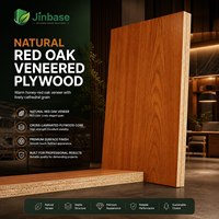 Panneau de contreplaqué stratifié croisé Jinbase 18 mm en peuplier naturel plaqué, écologique, première qualité, 1220x2440 mm E0 pour l'ameublement