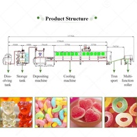 Petit dépôt automatique de gelée de pectine de confiserie Gummy Verser Make Machine Ligne de production de bonbons mous durs