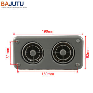 Sortie double grise - Grille d'aération - Compatible avec : Machines de chantier et véhicules de rénovation 190 x 92 mm Climatisation Grille d'aération - Product Image 2