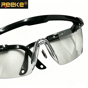 Industriële veiligheidsbril Custom REEKE, heldere anti-condens, chemisch bestendige glazen, CE EN166 goedgekeurd, PC materiaal, zijdelingse bescherming - Product Image 5