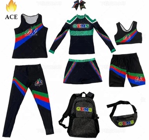 Uniformes de pom-pom girl Ace Sports à guichet unique, shorts, débardeurs, leggings, cheerleading, uniformes de compétition All Star - Product Image 2