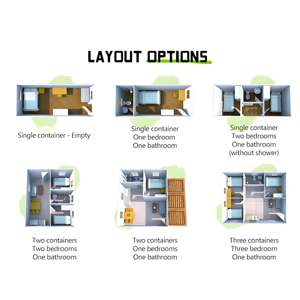 บ้านสำเร็จรูปแบบขยายได้จากตู้คอนเทนเนอร์ไม้ขนาด 20 ฟุต 40 ฟุต พร้อมส่ง ห้องนั่งเล่น บ้านพักตากอากาศเคลื่อนย้ายได้ - Product Image 3