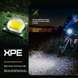 Luz solar para bicicleta de montaña, para conducción nocturna de alta intensidad, campana universal ultrafuerte para bicicleta, faro delantero con bocina - Product Image 4