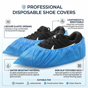 Plastic <strong>Shoes</strong> Protectors Boot <strong>Covers</strong> for Men and Women Waterproof <strong>Shoe</strong> <strong>Covers</strong> for Indoors Disposable <strong>Shoe</strong> <strong>Covers</strong> - Product Image 3