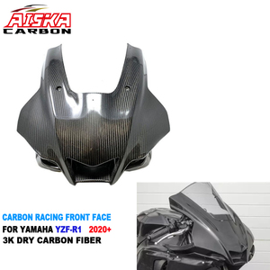 AISKA Carbon Real 3K - Carenado Frontal de Fibra de Carbono Seca <span class=keywords><strong>para</strong></span> Faro de Motocicleta Yamaha R1 R1M 2020-2026 - Product Image 1
