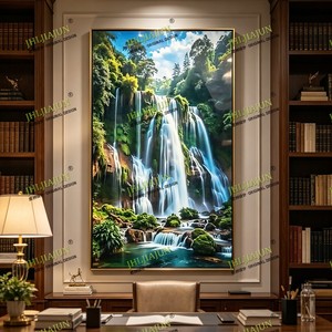 Pintura LED Personalizada de Alta Definición, Arte Mural Colorido, Paisaje, Pintura de Porcelana de Cristal para Decoración de Pared de Sala de Estar o Porche - Product Image 3
