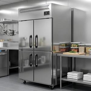 Congelador Vertical Comercial de 2/4 Puertas, Congelador Vertical de Acero Inoxidable para Almacenamiento de Alimentos en Restaurantes y Cocinas - Product Image 3