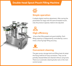 New Patent Nozzle 70 Bag/min Filling Machine Double Head Automatic Water for Detergent Soap Automatic Filling Machine - Product Image 2