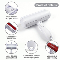 Nouvelle Arrivée Brosse à Poils d'Animaux de Compagnie en Plastique Moderne de Luxe Brosse à Rouleau pour Chat Brosse à Rouleau Auto-Nettoyante Réutilisable pour Chien Brosse à Peluches