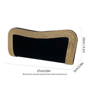 Elegante Bolso de Terciopelo con Diamantes de Lujo para Mujer, Bolso de Mano para Boda, Fiesta, Bolso de Noche - Product Image 6