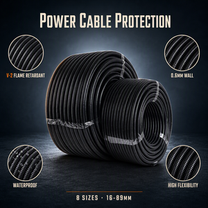 Tuyau flexible en PVC ondulé ignifuge et étanche de 20 mm/25 mm pour la protection des câbles et fils électriques - Product Image 2