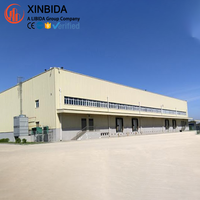 Bâtiment d'atelier préfabriqué, construction d'entrepôt à structure métallique, entrepôt frigorifique avec certification CE CWB